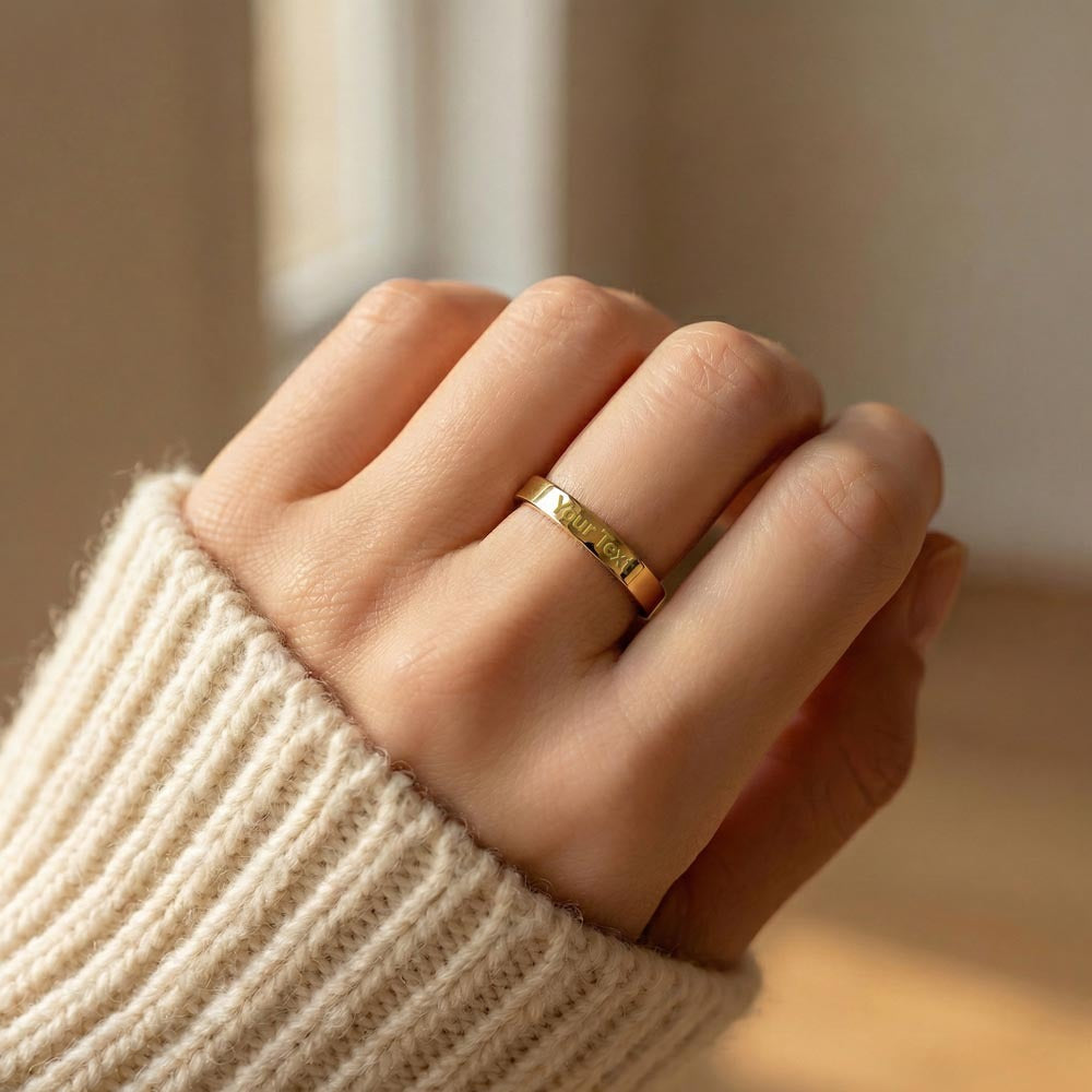 Engravable Ring, unique and special gift for someone special.