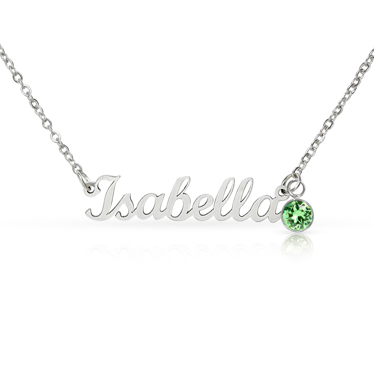 Stunning Keepsake; Customisable Name & Birthstone Necklace