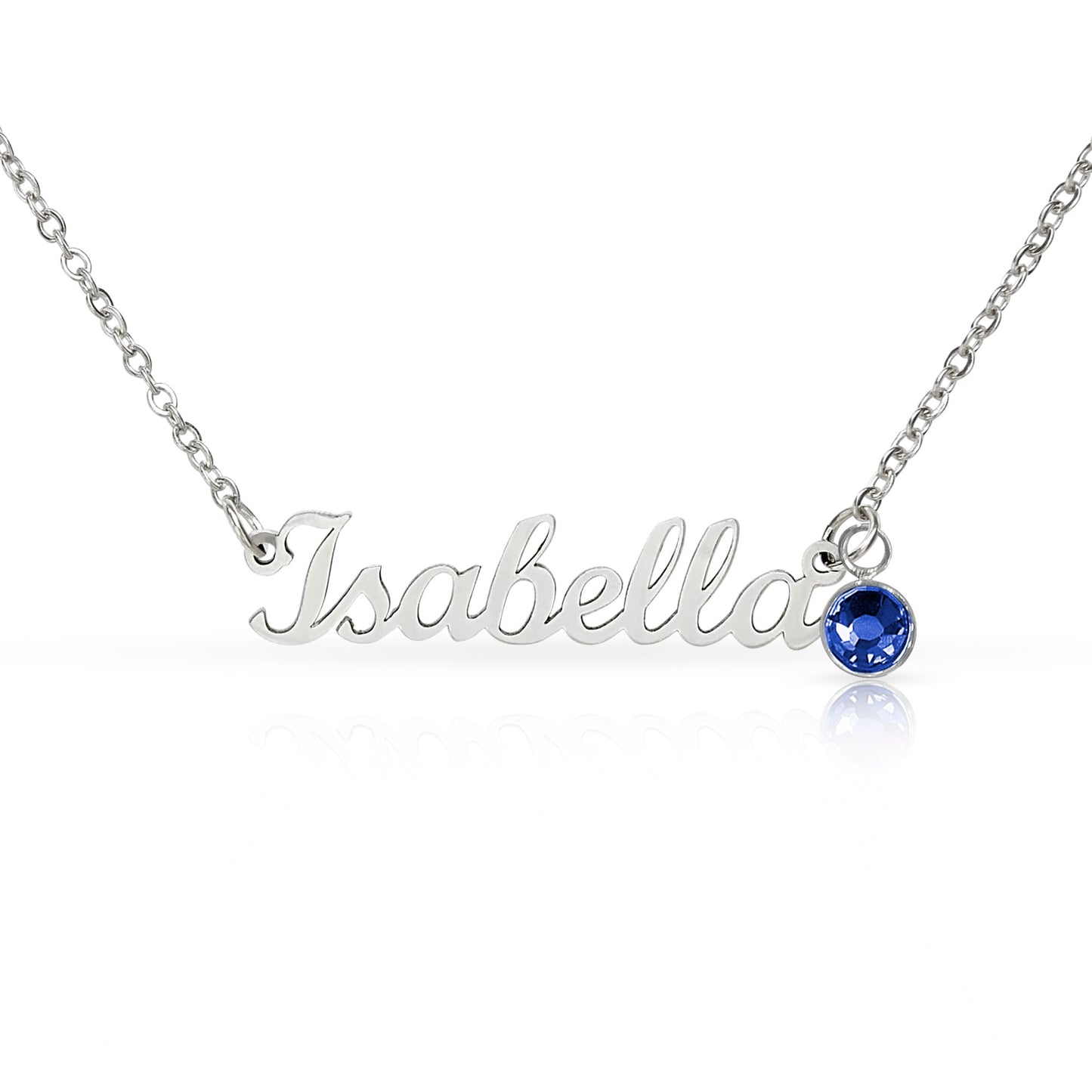 Stunning Keepsake; Customisable Name & Birthstone Necklace