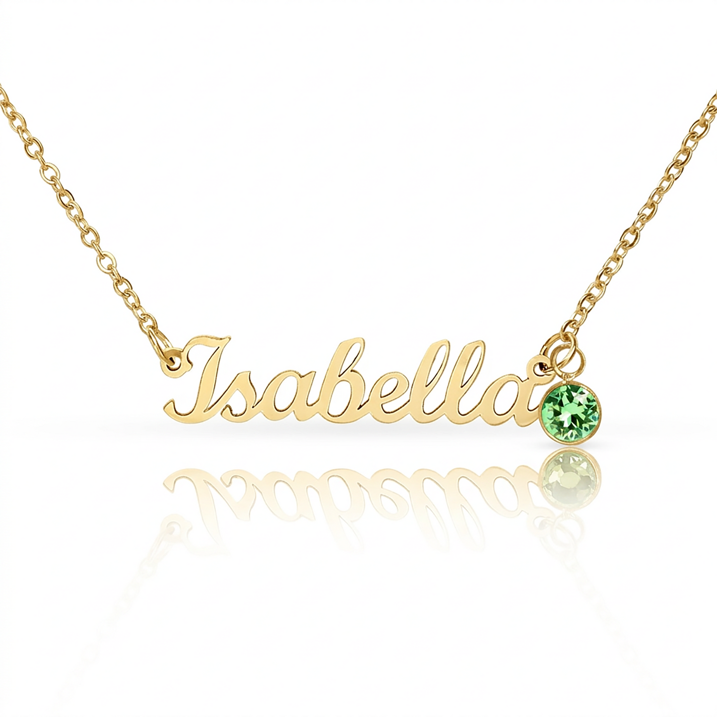Stunning Keepsake; Customisable Name & Birthstone Necklace