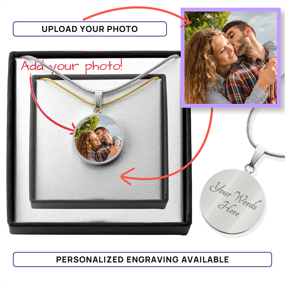 Unique Keepsake Necklace you can Engrave & place a beautiful Photo.