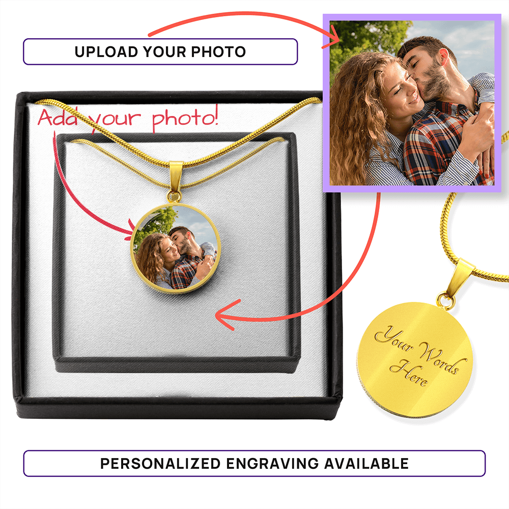 Unique Keepsake Necklace you can Engrave & place a beautiful Photo.